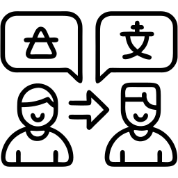 language exchange line icon