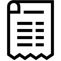 收据 线条 图标