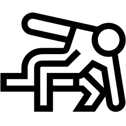weight lifting line icon