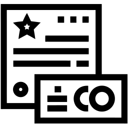 certificate line icon