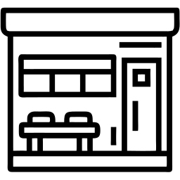 bus stop line icon