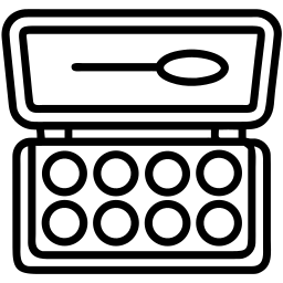 eyeshadow palette line icon