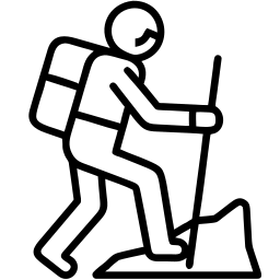 hiker line icon