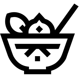 veganes Essen line Icon