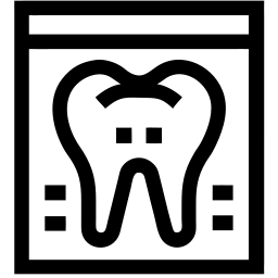 牙科X光 线条 图标