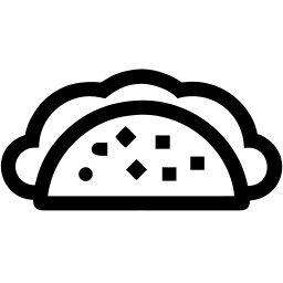 veganer Taco line Icon