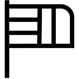 bandeira linha ícone