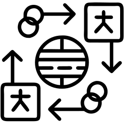 language translation line icon