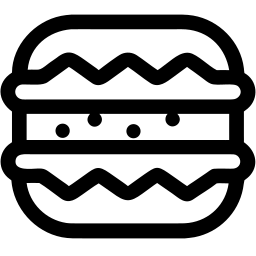 veganer Burger line Icon
