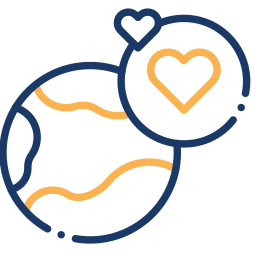 earth love two-color icon