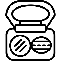 powder compact line icon