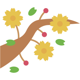 cherry blossom flat icon