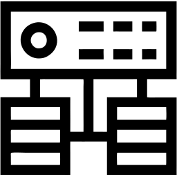 rack de serveur ligne icône