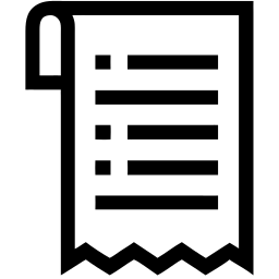 receipt line icon