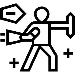 warrior line icon