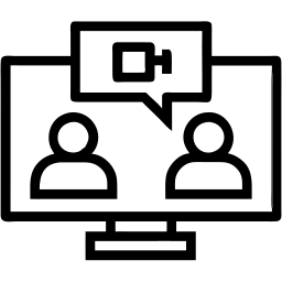 video conference line icon