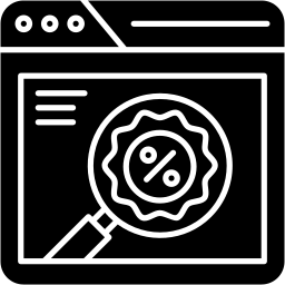 analisi sconti pieno icona