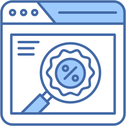 discount analysis icon
