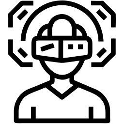 virtual reality line icon