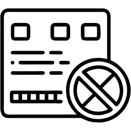 禁止 线条 图标