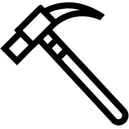 hammer line icon