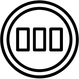 ثلاثة أشرطة إشارة line أيقونة