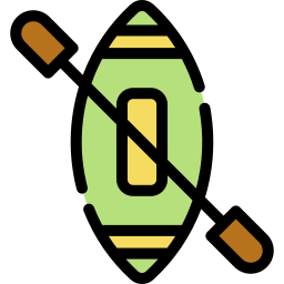 canoe lineal color icon