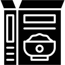 cereal box filled icon