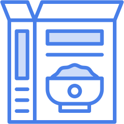 cereal box two color icon