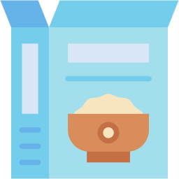 cereal box flat icon