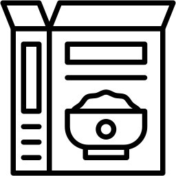 cereal box line icon
