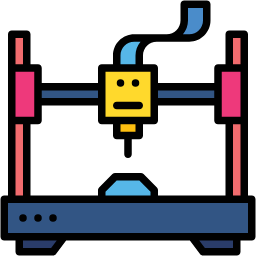 cnc machine lineal color icon
