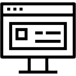 web page line icon