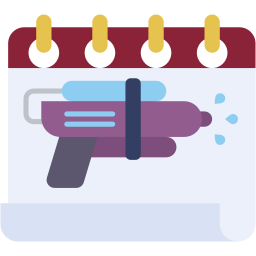 water gun flat icon
