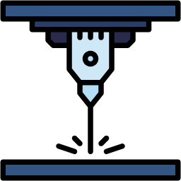 laser cutting lineal color icon
