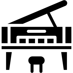 grand piano filled icon