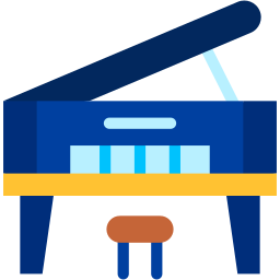 grand piano flat icon