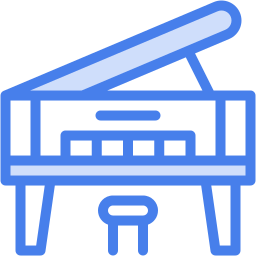 grand piano two-color icon
