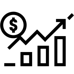 growth chart line icon