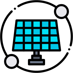 solar panel lineal color icon