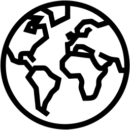 世界地图 line 图标