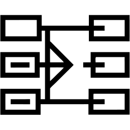 flowchart line icon