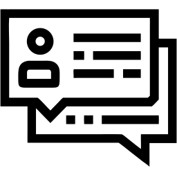 chat bubble line icon