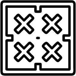 quatro marcas x line ícone