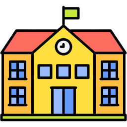 Schule lineal farbe Icon