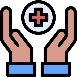 care lineal color icon