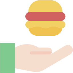 burger donation flat icon