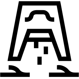 wet floor line icon