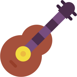 chitarra acustica piatto icona