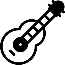 chitarra acustica duotono icona